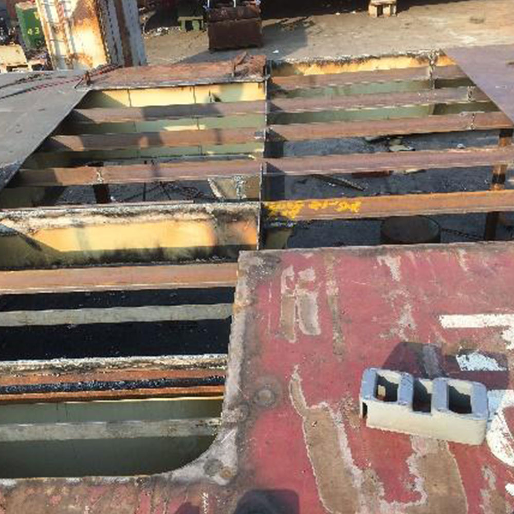 Cut and Renewed Top Plate and Stiffeners 